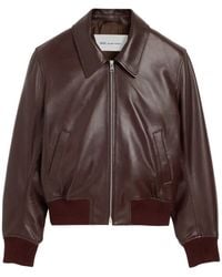 Ami Paris - Lamb Leather Zipped Jacket - Lyst
