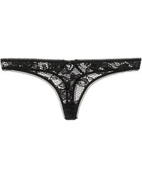 Fleur du Mal Rosalia Thong in Black | Lyst UK