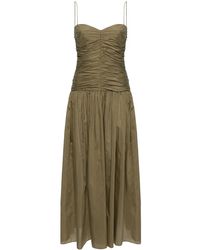 Matteau - Drop-Waist Gathered Midi Dress - Lyst