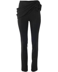 Carolina Herrera - Rosette-Sash Skinny Trousers - Lyst