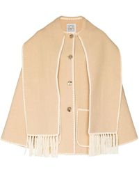 TOTEME - Embroidered Scarf Button-Front Jacket - Lyst