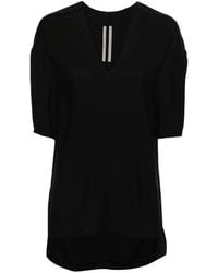 Rick Owens - V-Neck Drop-Shoulder Blouse - Lyst