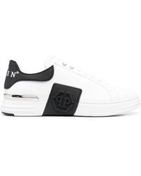 Philipp Plein Logo-embossed Sneakers in White for Men | Lyst