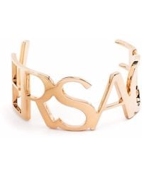 Versace - Bracelet manchette à logo - Lyst