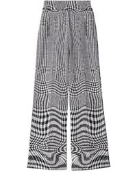 Burberry - Warped Houndstooth Jacquard Wool-Blend Trousers - Lyst