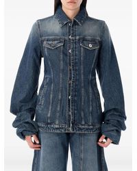 Jean Paul Gaultier - Giacca Denim Con Maniche A Palloncino - Lyst