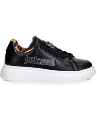 Just Cavalli - Logo-Detail Animal-Print Sneakers - Lyst