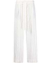 Vince - Striped Straight-Leg Trousers - Lyst