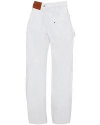 JW Anderson - Twisted Workwear Crystal-Embellished Jeans - Lyst