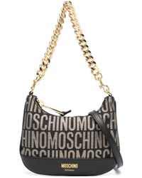 Moschino - Glitter Logo-print Shoulder Bag - Lyst