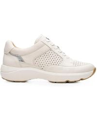Clarks - Tivoli Walk Perforated Leather Sneakers - Lyst