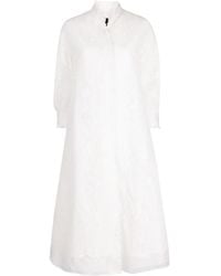 Shiatzy Chen - Lace Pleated Single-Breasted Coat - Lyst
