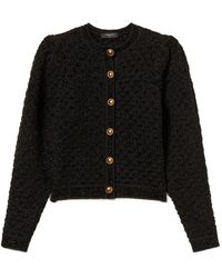 Twinset - Puff-Sleeve Jacquard Cardigan - Lyst