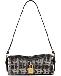 Balmain - Pulse Monogram-Jacquard Shoulder Bag - Lyst