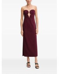 Bardot - Eleni Strapless Midi-Jurk Met Uitgesneden Detail - Lyst