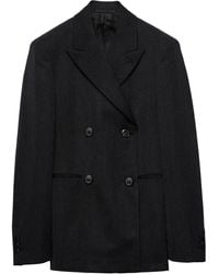 Prada - Double-Breasted Blazer - Lyst