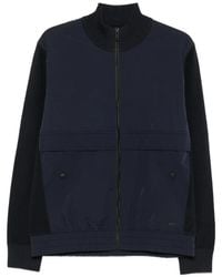 BOSS - Knitted-Panel Zip-Up Jacket - Lyst