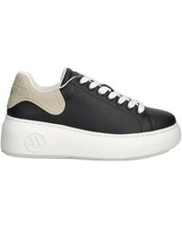 ARMANI EXCHANGE - Logo-Embossed Platform Sneakers - Lyst