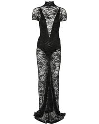 ANDAMANE - Palma Lace-Overlay Ruched-Detail Maxi Dress - Lyst