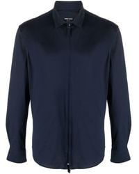 Giorgio Armani - Zipped Cotton Shirt - Lyst