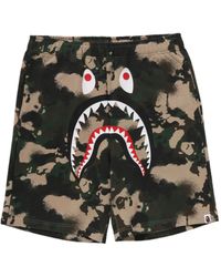 A Bathing Ape - Camouflage-Print Shorts - Lyst