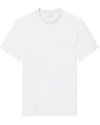 Lacoste - Round-Neck Logo-Detail Cotton T-Shirt - Lyst