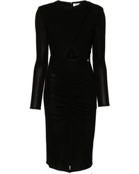 Elisabetta Franchi - Gedrapeerde Midi-Jurk - Lyst