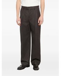 Paolo Pecora - Pantalon De Costume Pierre À Pinces Et Fines Rayures - Lyst