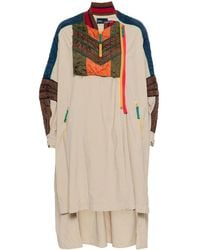 Kolor - Contrasting-Panel Asymmetric Coat - Lyst