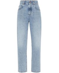 Brunello Cucinelli - Straight-Leg Denim Jeans - Lyst