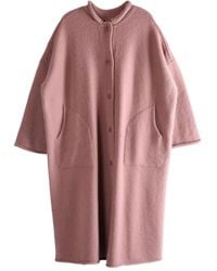 Casey Casey - Softy Button-Front Patch-Pocket Coat - Lyst