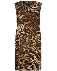 Moschino - Animal-Print Sleeveless Mini Dress - Lyst