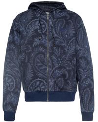 Etro - Paisley-Print Zip-Up Hoodie - Lyst