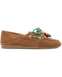 Toral Shoes - Tiwa Avellana Suede Mule Loafers - Lyst