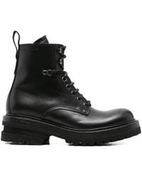 Premiata - Stivali Stringati Con Suola Scanalata - Lyst