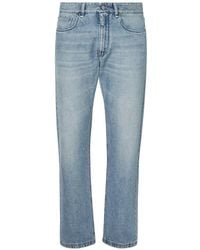 Fendi - Faded-Effect Five-Pocket Jeans - Lyst