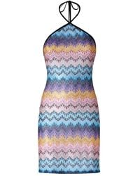 Missoni - ジグザグパターン ミニドレス - Lyst