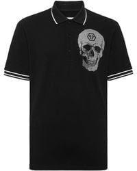 Philipp Plein - Crystal-Embellished Polo Shirt - Lyst