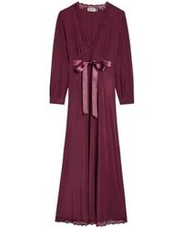 RIXO London - Adaline Midi-Jurk Met Kant En Strik - Lyst