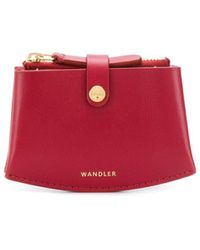 Wandler Corsa Leather Cardholder - Red