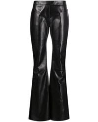 Tom Ford - Flared Leather And Velvet Trousers - Lyst