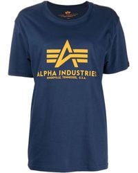Alpha Industries - Logo-Print Detail T-Shirt - Lyst
