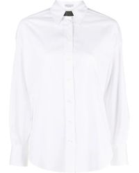 Brunello Cucinelli - Monili Bead-Embellished Shirt - Lyst