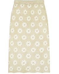 Calle Del Mar - Floral Crochet Maxi Skirt - Lyst