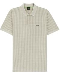 BOSS - Polo À Motif Géométrique - Lyst