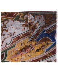 Faliero Sarti Sciarpa con bordi sfrangiati - Multicolore