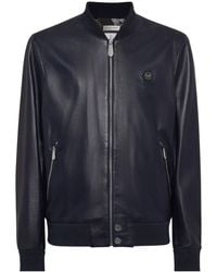 Philipp Plein - Leather Bomber Jacket - Lyst