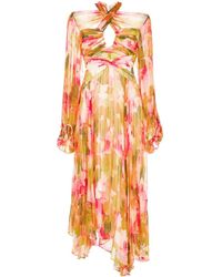 Acler - Abbeywood Floral-print Midi Dress - Lyst