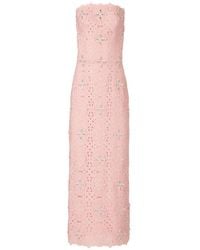 Costarellos - Renelle Crystal-Embellished Lace Midi Dress - Lyst