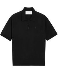 Ami Paris - Logo-Embroidered Polo Shirt - Lyst
